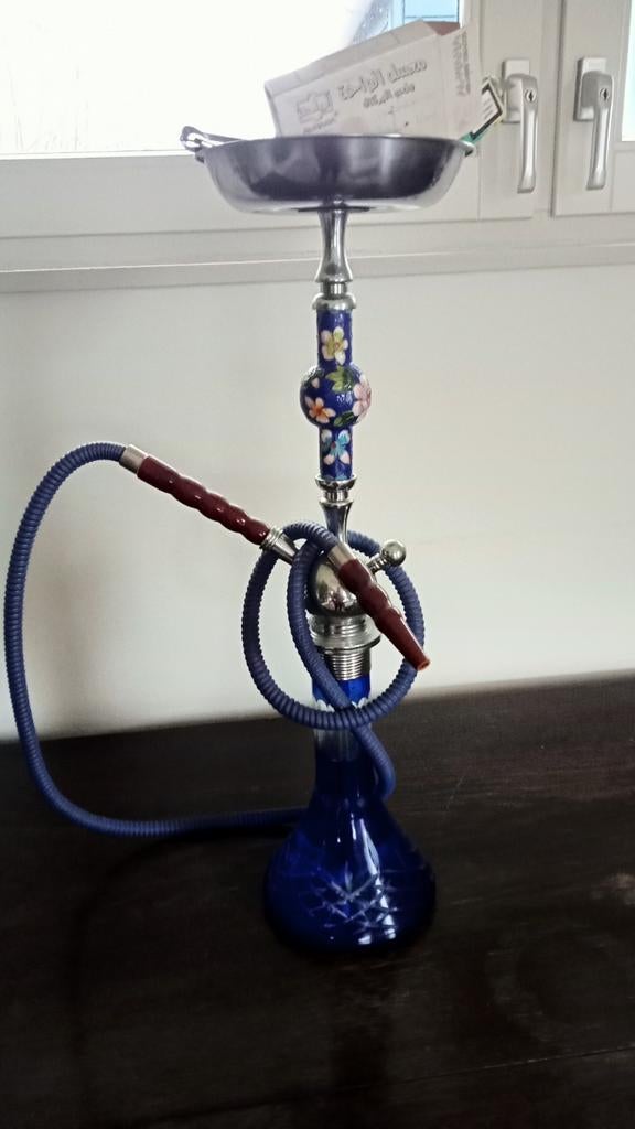 Blauwe waterpijp, Ophalen, Zo goed als nieuw, (Water)pijp