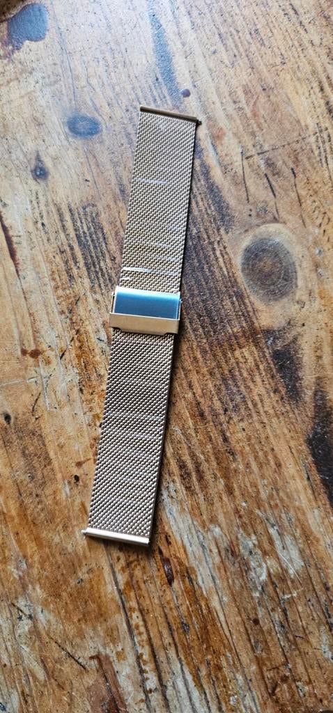 Nieuwe gouden horlogeband van staal, Ophalen of Verzenden, Nieuw, Goud, Staal