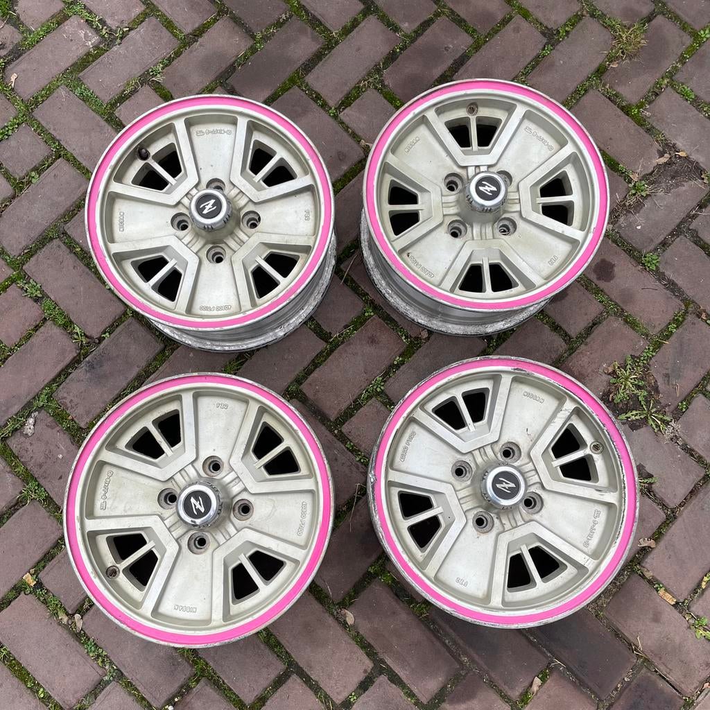 280ZX "Iron Cross" 4x114,3 14x6 +10, Ophalen of Verzenden