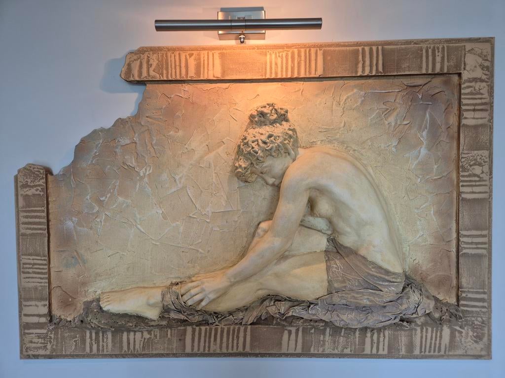 Gipsen 3D schilderij gekocht bij galerij in Valkenburg, Ophalen