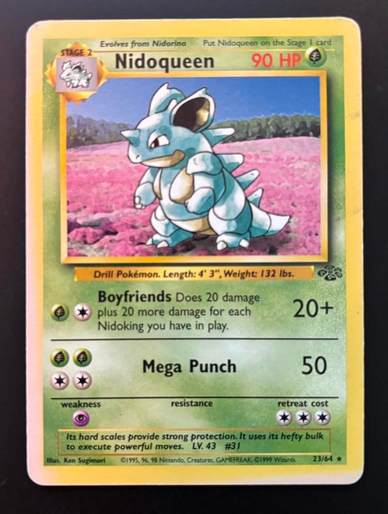Pokemon TCG Nidoqueen 23/64 Jungle Rare Non-Hol, Ophalen of Verzenden, Zo goed als nieuw