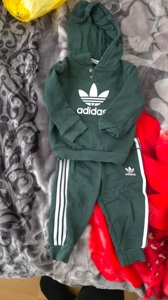 Groene Adidas Adicolor Hoodie Set - Maat 80, Ophalen of Verzenden, Zo goed als nieuw, Maat 80