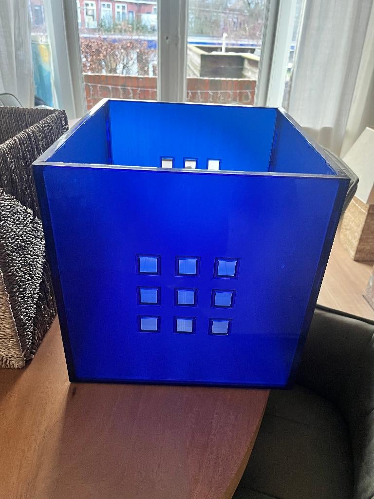 Blauwe plastic opbergbox IKEA, Minder dan 50 cm, 50 tot 100 cm, Ophalen of Verzenden, Zo goed als nieuw