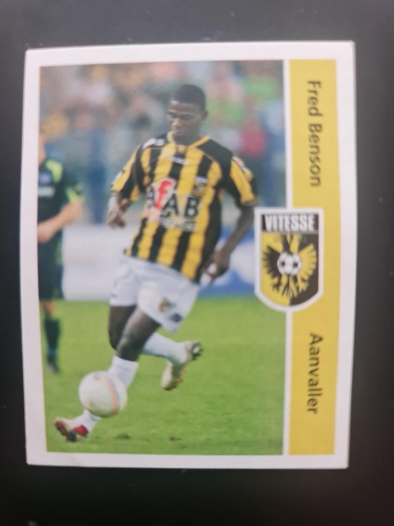 Fred Benson Vitesse Spelerskaart eredivisie spelersalbum, Ophalen of Verzenden, Nieuw, Vitesse, Spelerskaart