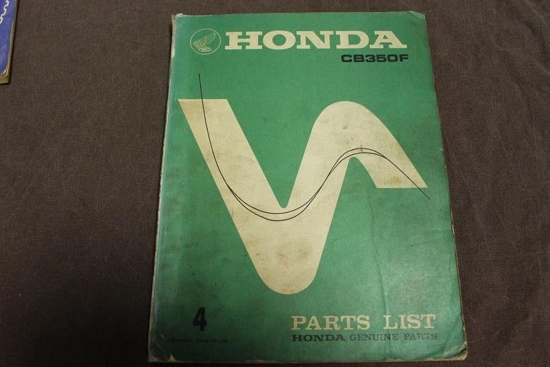 Honda CB350F 1974 motorcycle parts list CB 350 four, Motoren, Handleidingen en Instructieboekjes, Ophalen of Verzenden, Honda