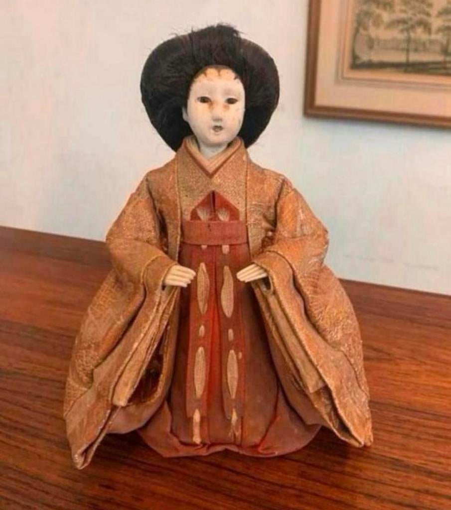 Pop schitterende antieke Japanse keizer popje., Verzamelen, Poppen, Ophalen of Verzenden
