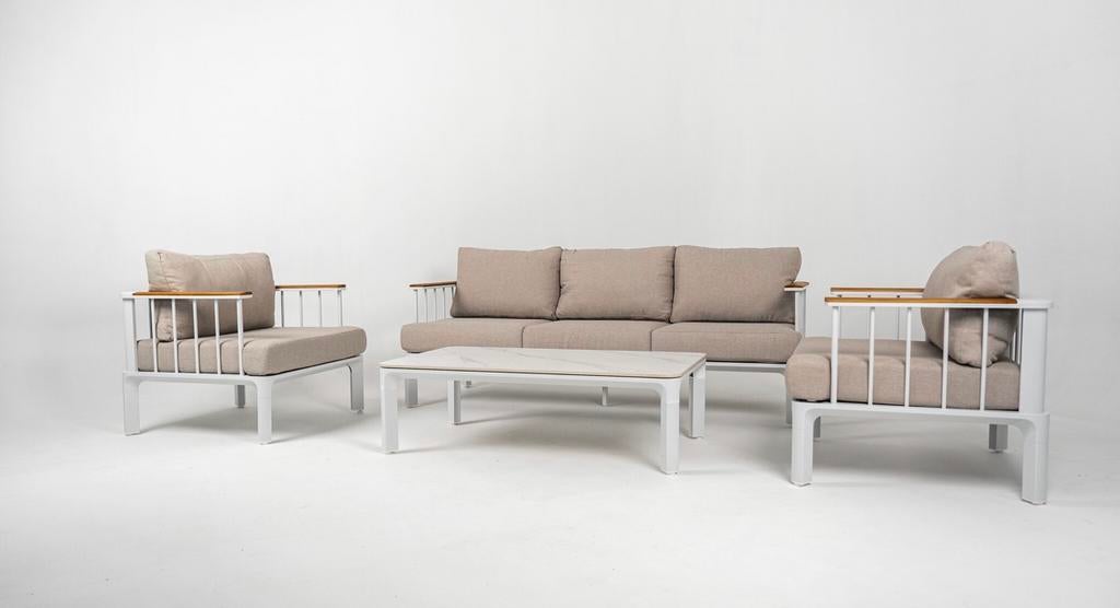 Nieuw Tahiti loungeset van €1649,- voor €699 zie advertentie, Tuin en Terras, Verzenden, Zo goed als nieuw, Aluminium, Bank
