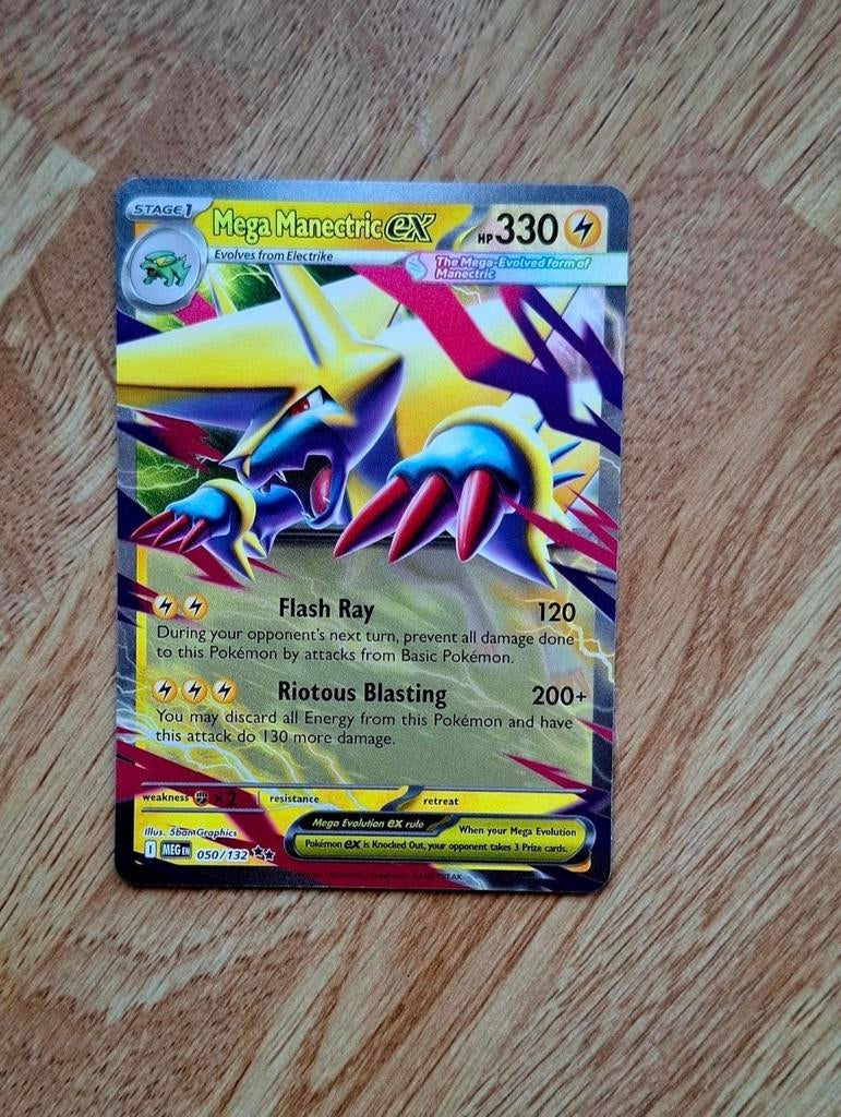 Mega Manectric ex 050/132 Mega Evolution Ultra Rare NM, Ophalen of Verzenden, Zo goed als nieuw
