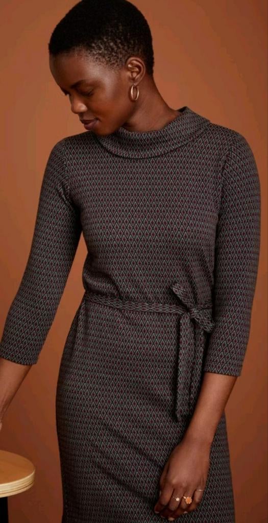 King Louie Dita dress Dickens jacquard jurk XL maar 42., Kleding | Dames, Ophalen of Verzenden, Zo goed als nieuw, Maat 42/44 (L)