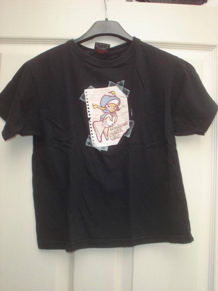 zwart shirt, maat 152, Kinderen en Baby's, Kinderkleding | Maat 152, Zo goed als nieuw, Shirt of Longsleeve, Onbekend, Verzenden