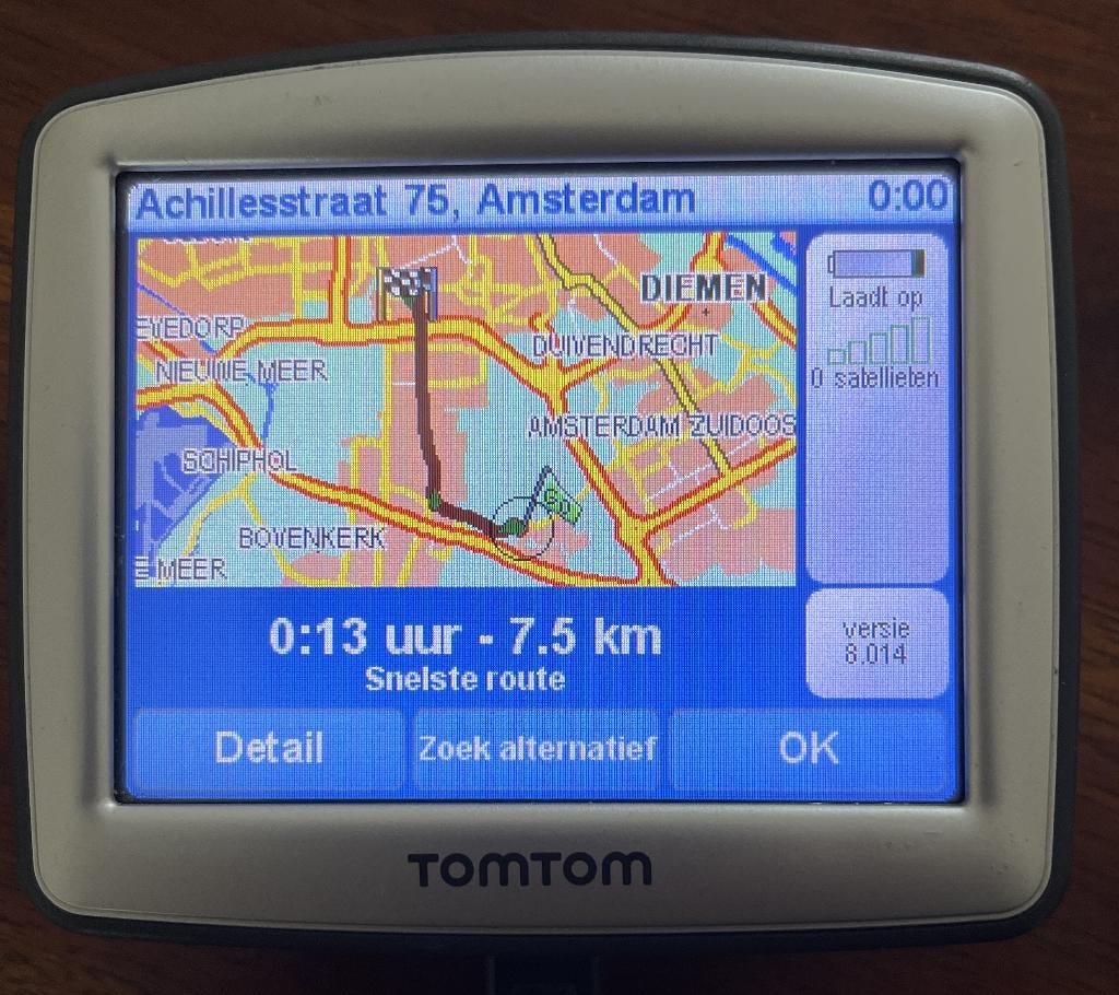 TomTom ONE navigatiesysteem (oud model), Ophalen, Gebruikt