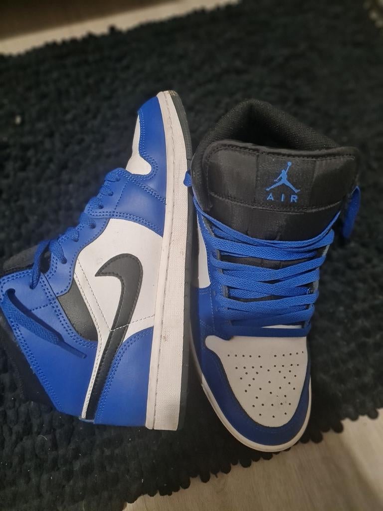 Jordan 1 Blauw - Gedragen, Goede Conditie, Blauw, Ophalen of Verzenden, Sneakers of Gympen, Gedragen