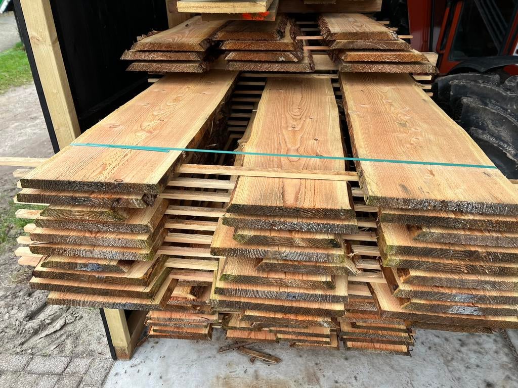 Lariks schaaldelen hout planken potdeksel wandbetimmering, Ophalen of Verzenden, Nieuw, 250 cm of meer, Planken