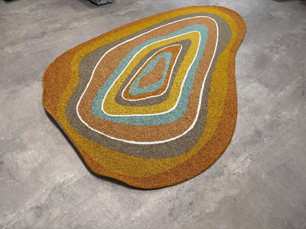 Vloerkleed Brink & Campman Aura Ochre in-outdoor 160x230 cm, Huis en Inrichting, Vloerkledenloft, Overige kleuren, 150 tot 200 cm