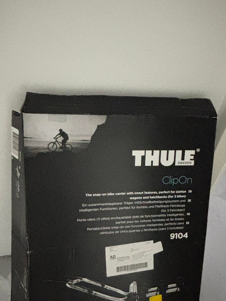 Thule fietsendrager 9104 NIEUW, Ophalen, Nieuw, Achterklepdrager