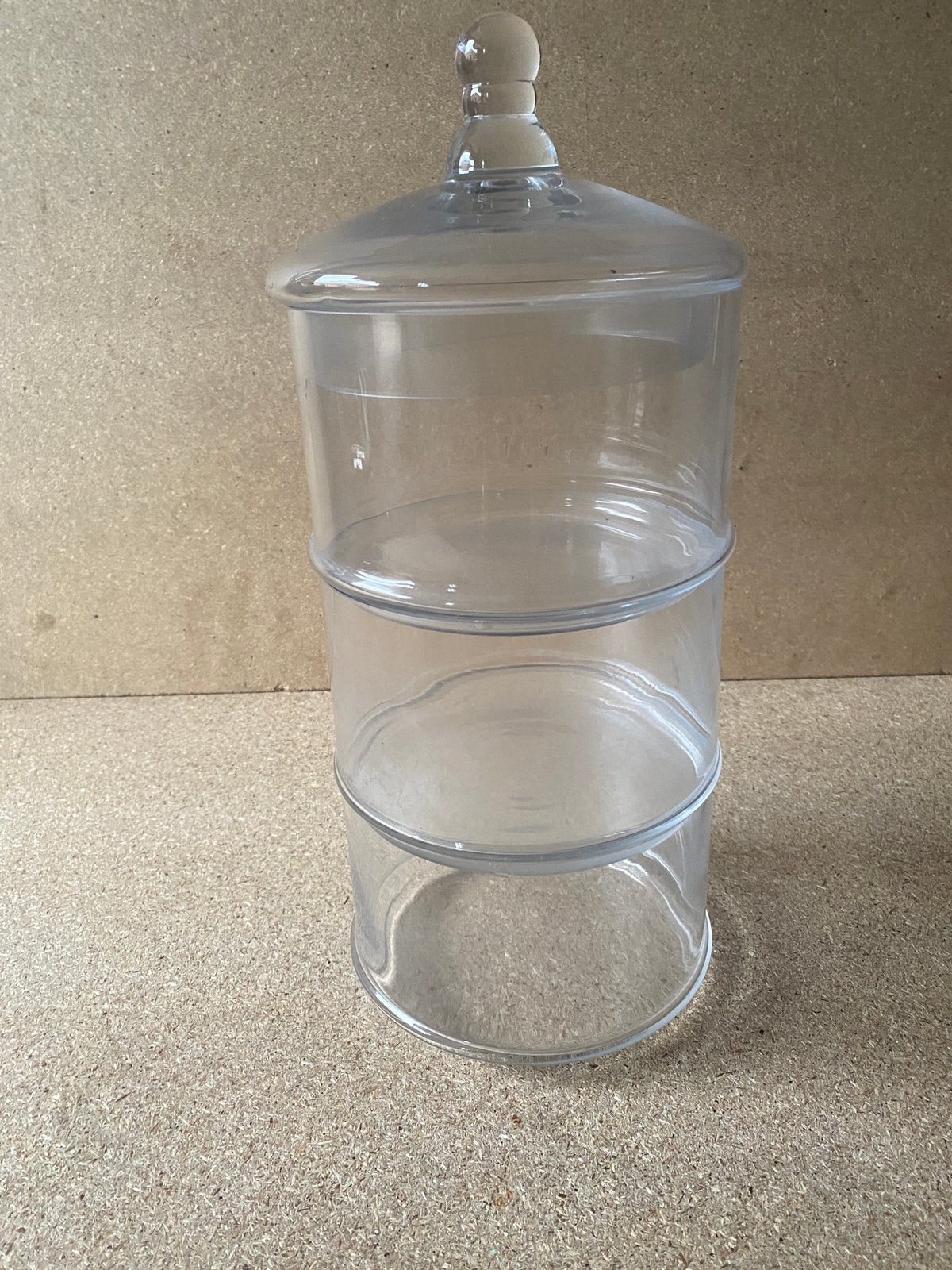 Glazen opberg opstapel potten, Ophalen, Gebruikt, Glas