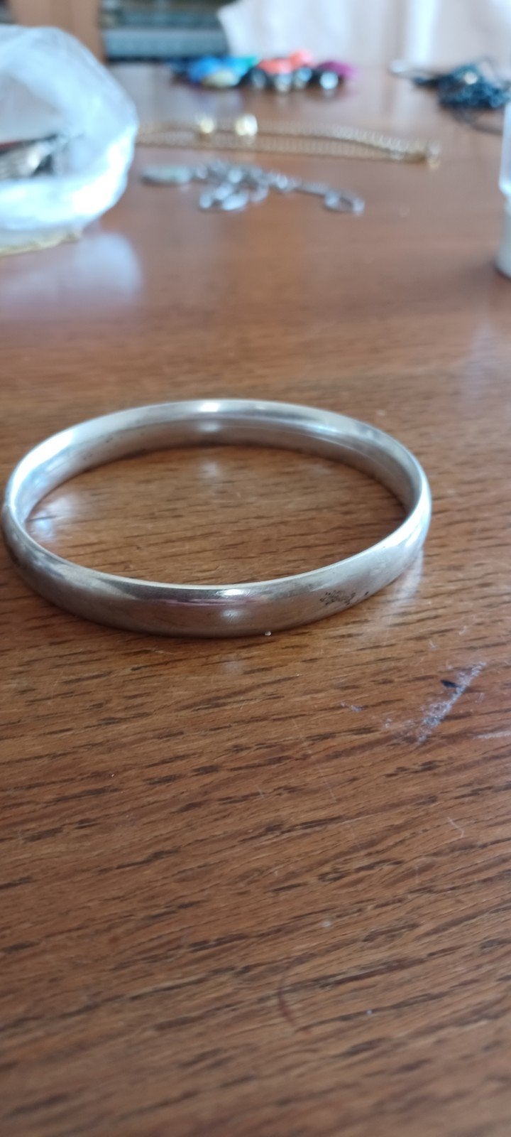 Vinted zilveren slaven armband, Sieraden, Tassen en Uiterlijk, Armbanden, Ophalen of Verzenden, Gebruikt, Zilver, Zilver