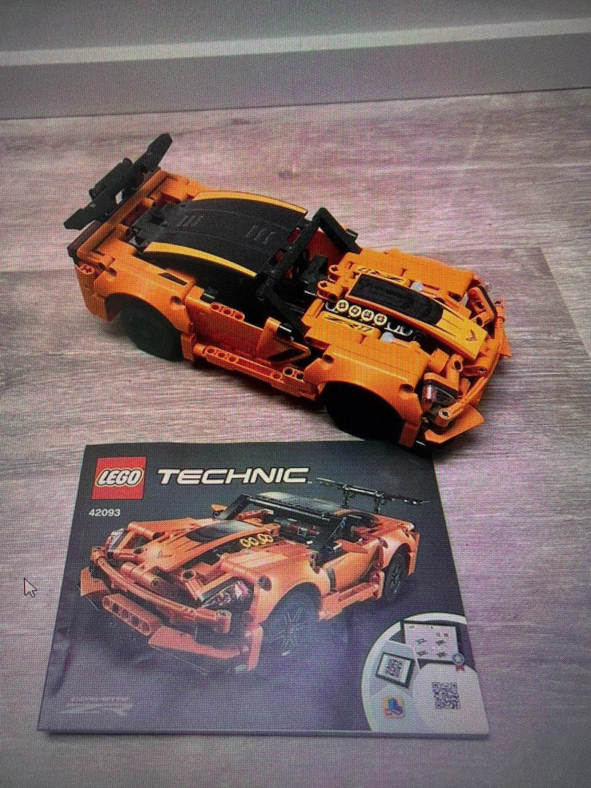 Lego Technic 42093 Chevrolet Corvette ZR1 - Oranje Sportwage, Lego, Ophalen of Verzenden, Zo goed als nieuw, Complete set