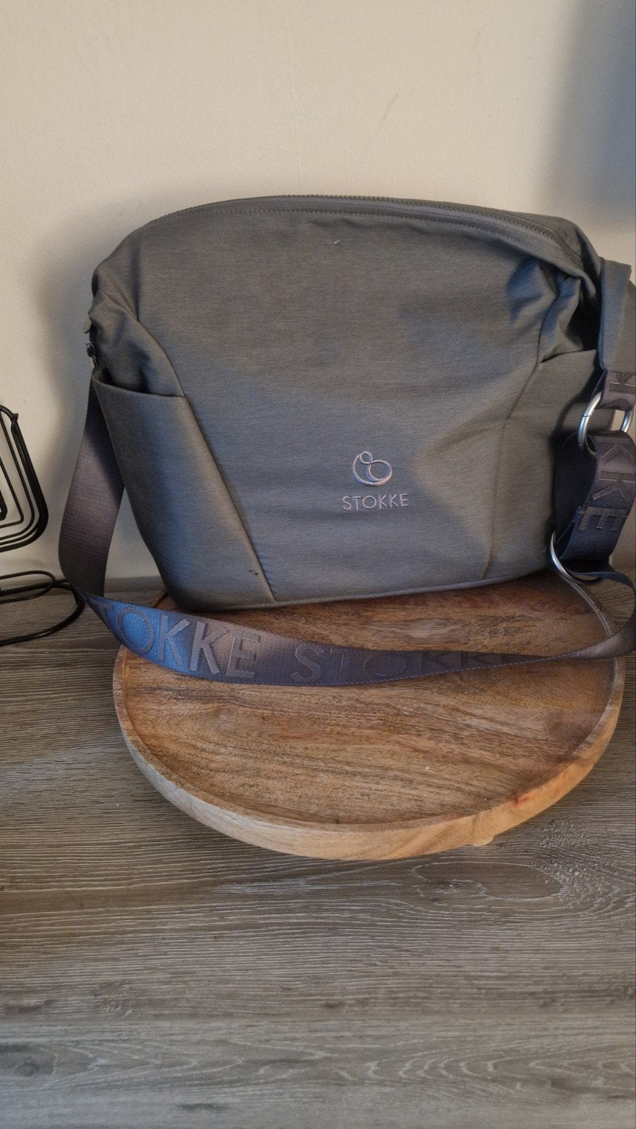 Stokke luiertas - Grijs, Verzorgingstas, Ophalen of Verzenden, Zo goed als nieuw, Meerdere opbergvakken