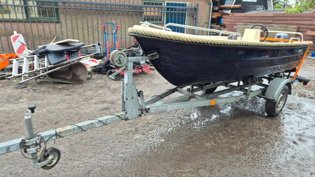 Aquatico visboot met Yamaha buitenboordmotor, Gebruikt, Met afstandsbediening, Ophalen of Verzenden, 10 tot 30 pk