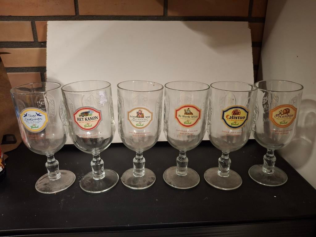 Grolsch glazen, Ophalen, Zo goed als nieuw, Glas of Glazen, Grolsch