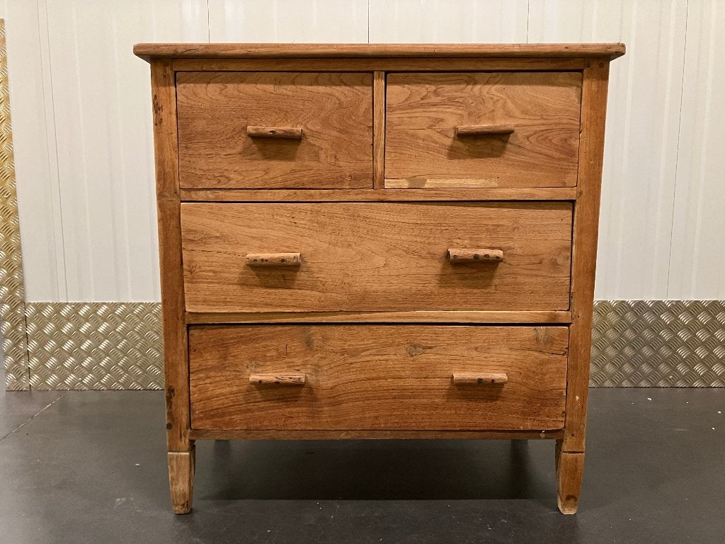 Koloniale antieke teak houten ladekast, Ophalen, Gebruikt, Koloniaal, Teakhout