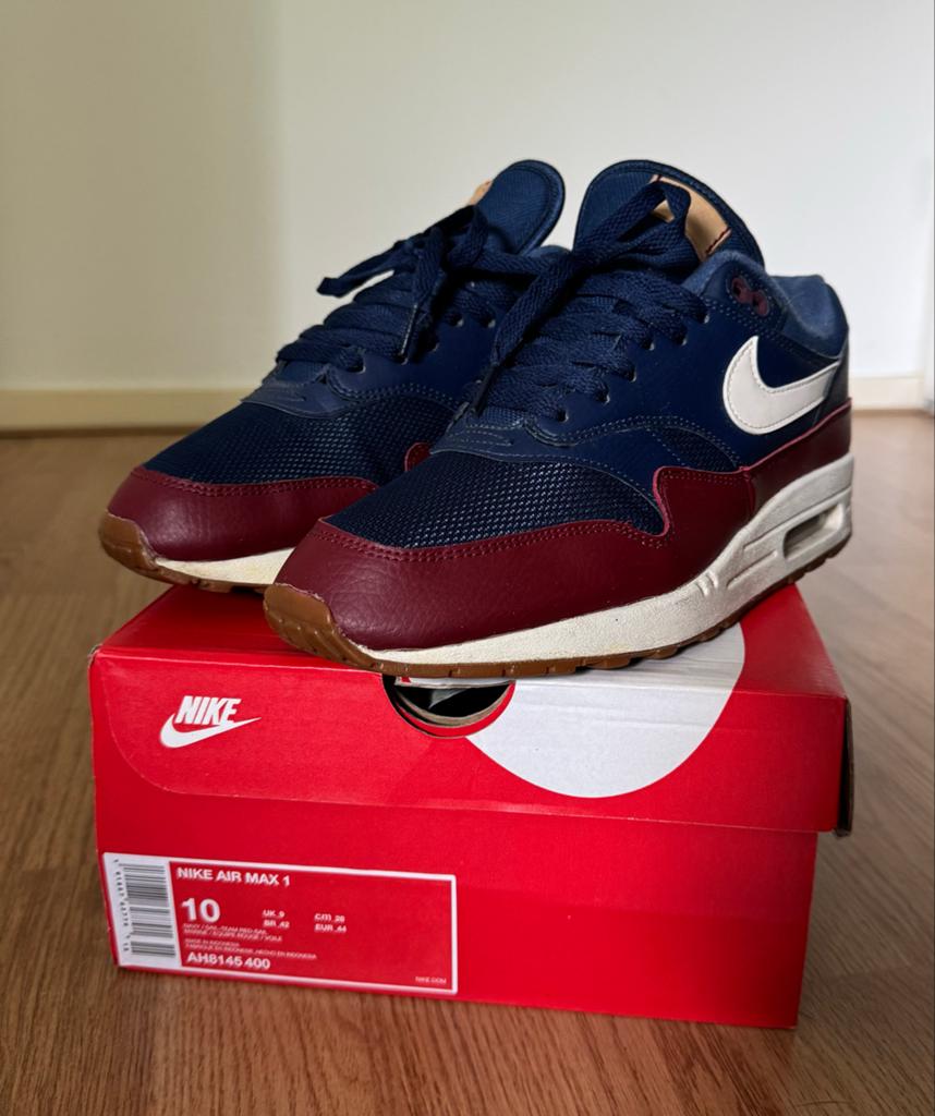 Nike Air Max 1 - Maat 44, Kleding | Heren, Schoenen, Blauw, Ophalen of Verzenden, Sneakers of Gympen, Gedragen