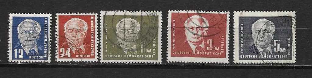 DDR 251-255, Ophalen of Verzenden, DDR, Gestempeld