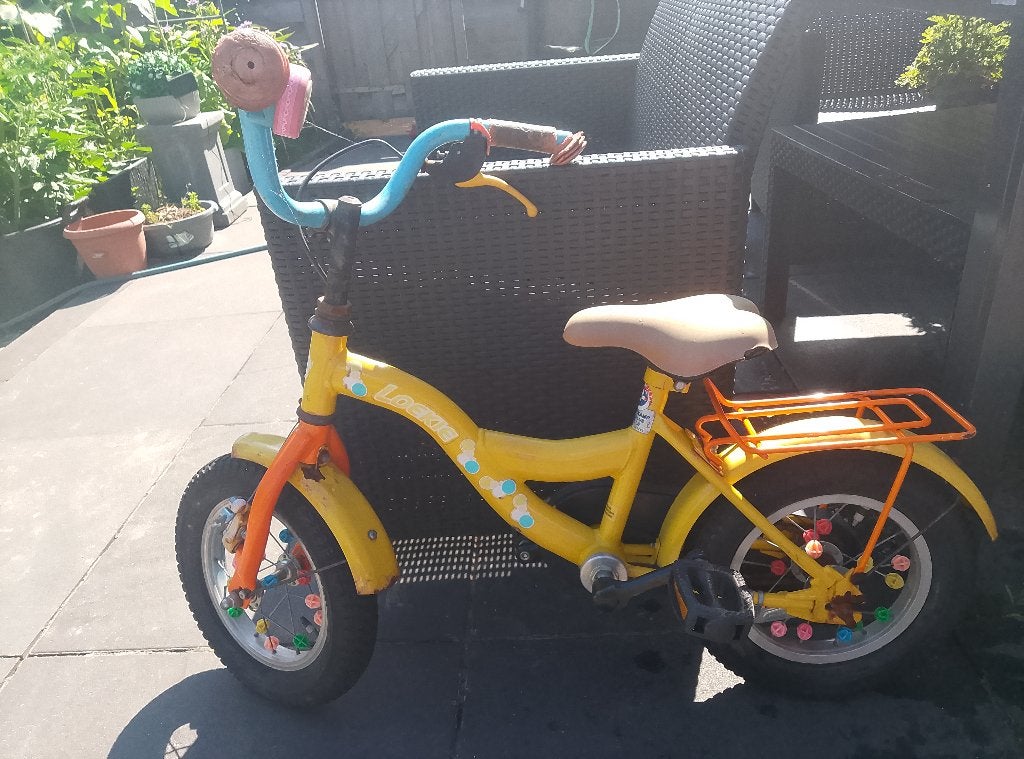 Kleine kinderfiets om op te knappen, Ophalen, Terugtraprem, Gebruikt, Minder dan 16 inch