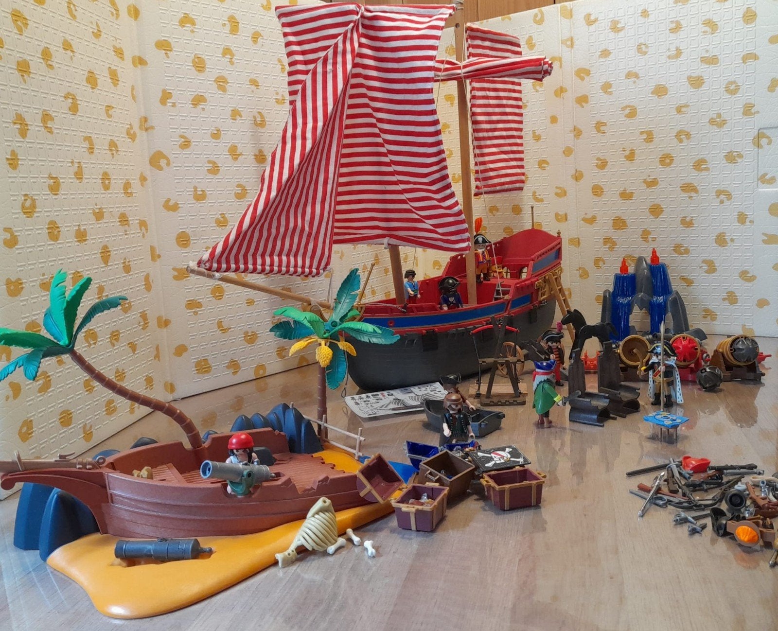 G: Mega Piratenschip, kanonnen, hol, wapens, scheepswrak, Ophalen of Verzenden, Gebruikt
