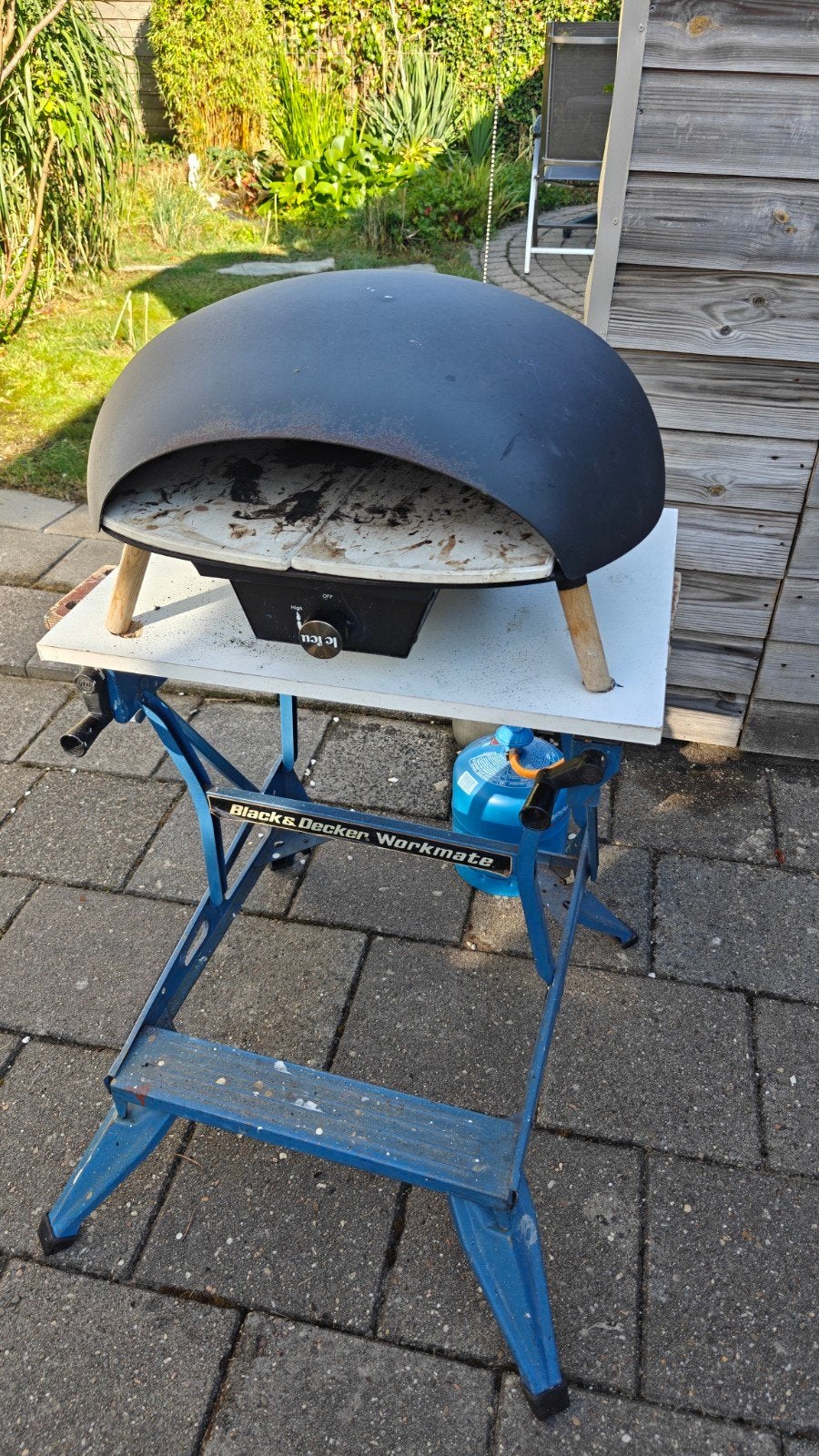 Le Fue Pizza Oven met Gasfles - Zo goed als nieuw, Tuin en Terras, Buitenkeukens, Ophalen, Zo goed als nieuw, Gas, Vrijstaand