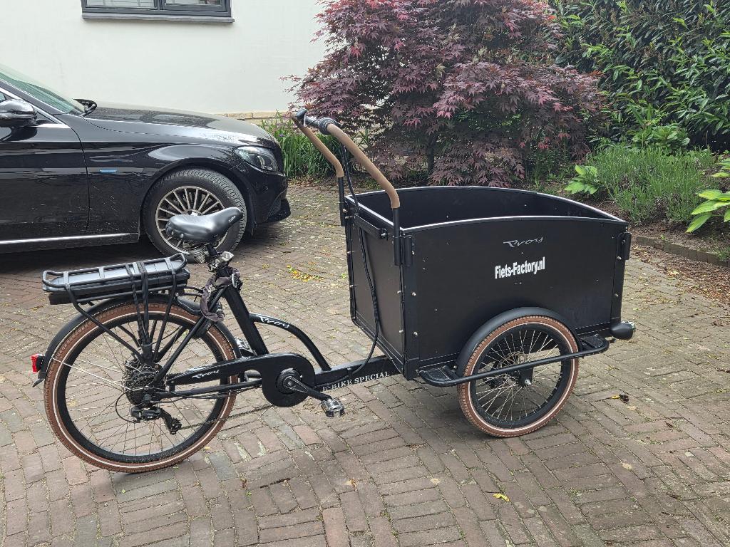 Bakfiets elektrisch Troy, Fietsen en Brommers, Fietsen | Bakfietsen, Ophalen, Gebruikt, 1 kind, Elektrisch
