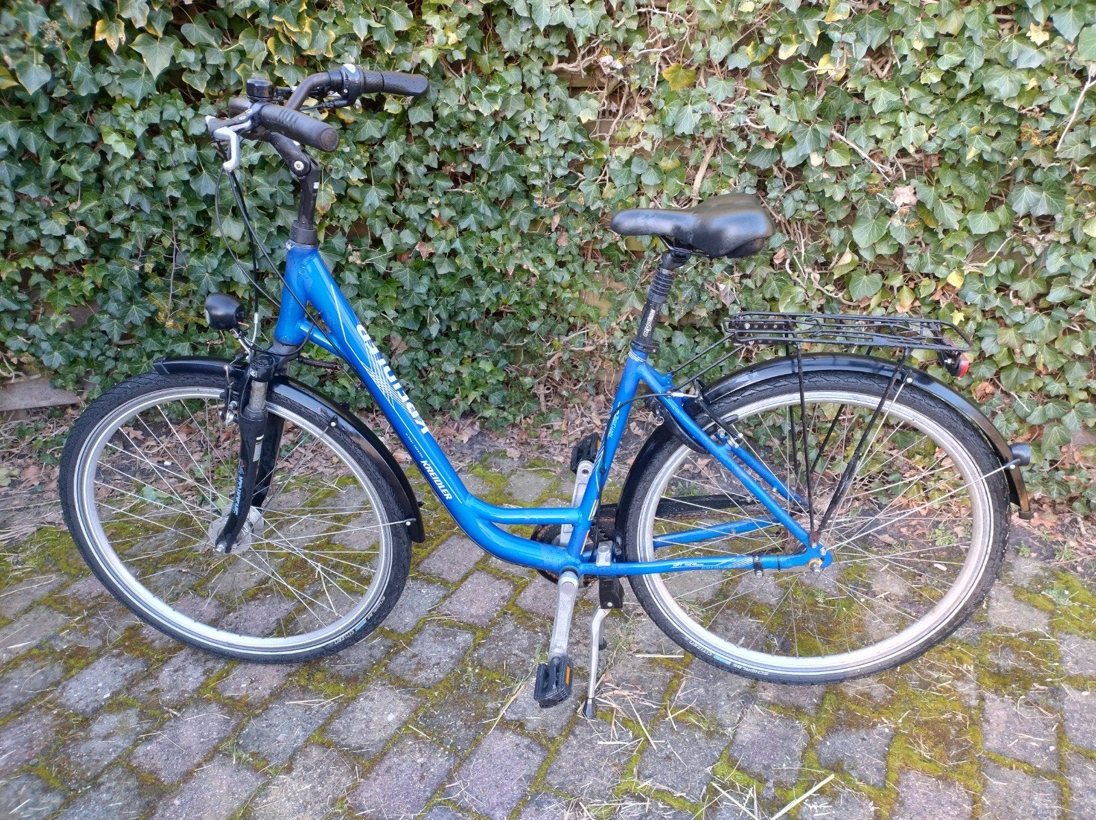 Kreidler Damesfiets - Blauw, Zo goed als nieuw, Terugtraprem, Versnellingen, Zo goed als nieuw, 50 tot 53 cm