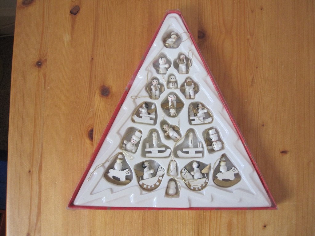 Fijne houten kerstboom hangers 20 stuks., Ophalen of Verzenden, Zo goed als nieuw