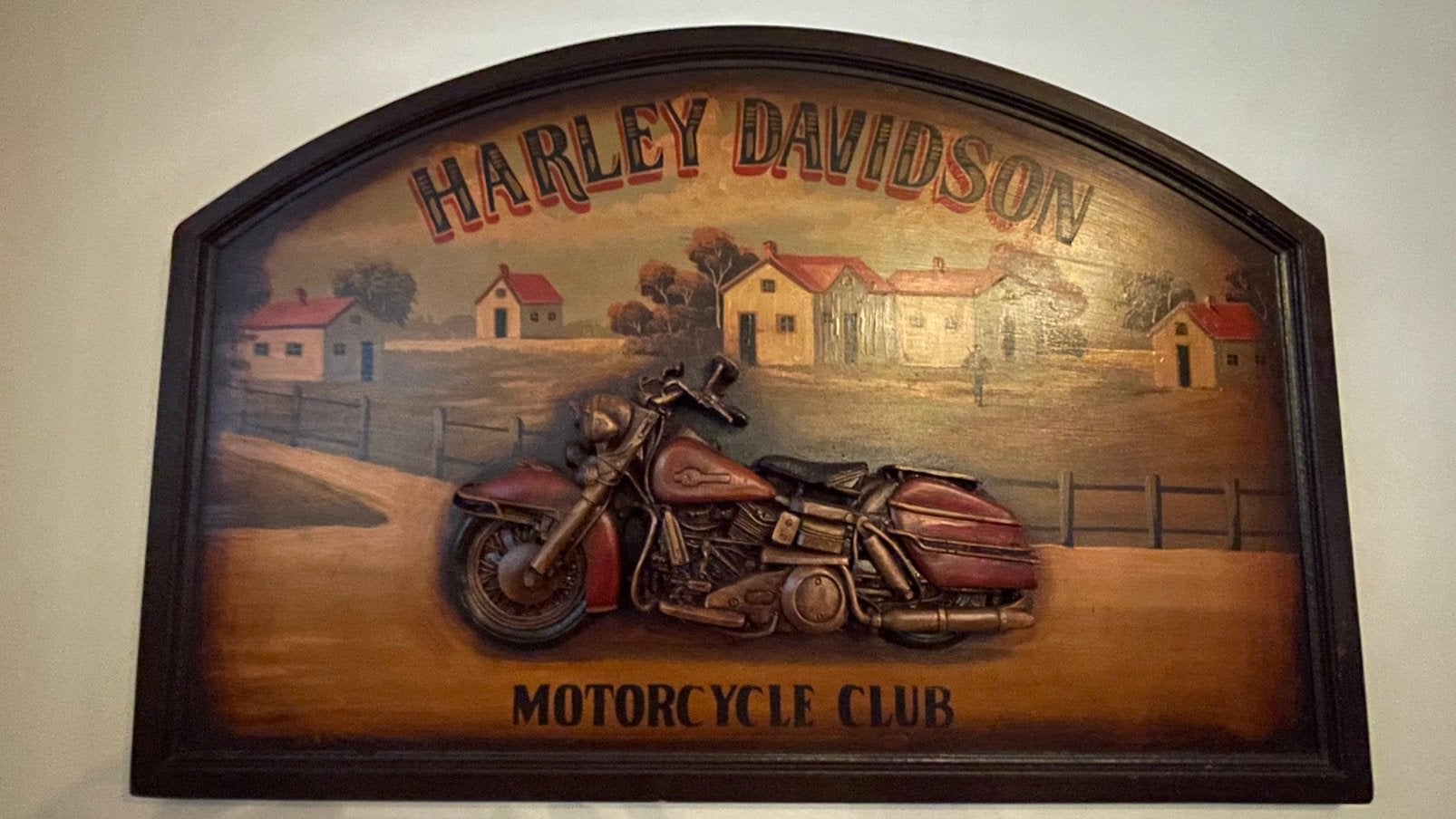 Harley Davidson - Decoratieve 3D Wandpaneel – Vintage stijl, Ophalen