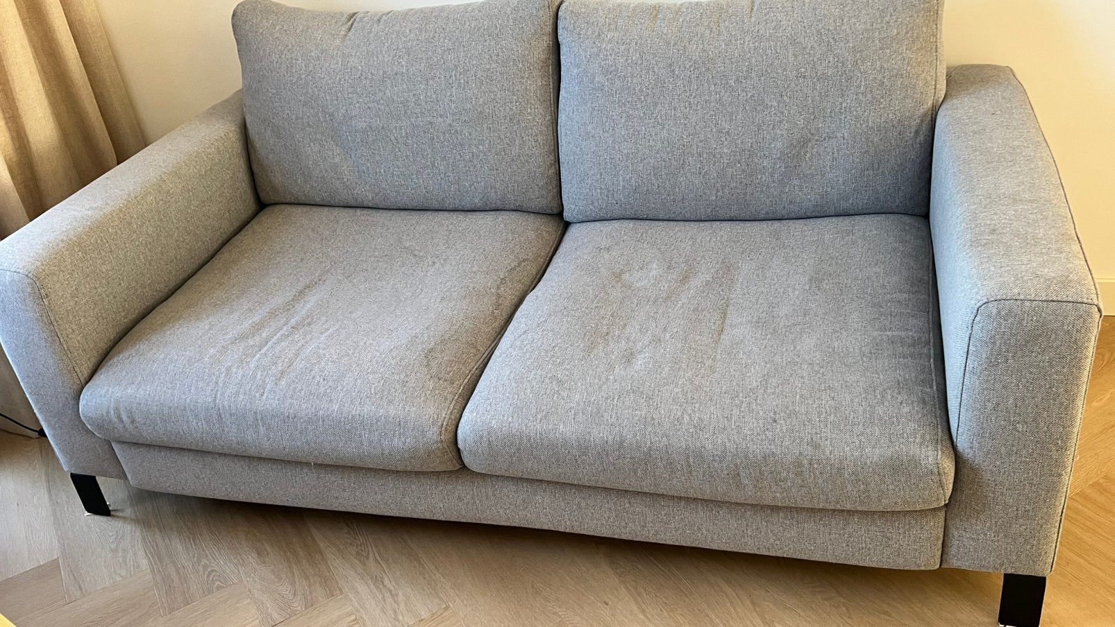 Grijze Loods 5 bank - gratis af te halen, Huis en Inrichting, Banken | Bankstellen, Ophalen, Gebruikt, 150 tot 200 cm, Tweepersoons