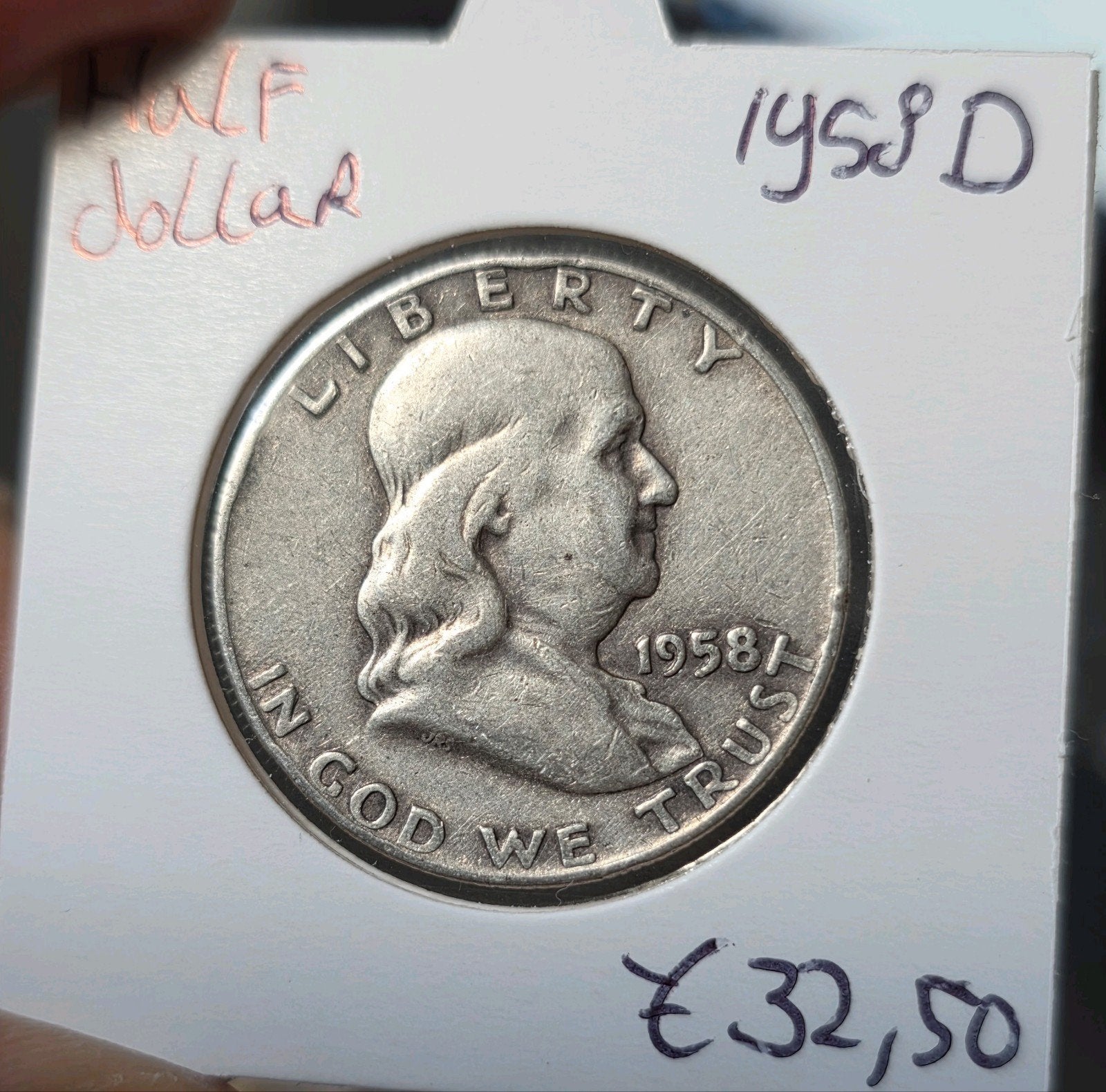Half dollar 1958 Amerika, Verzenden, Noord-Amerika, Losse munt, Zilver