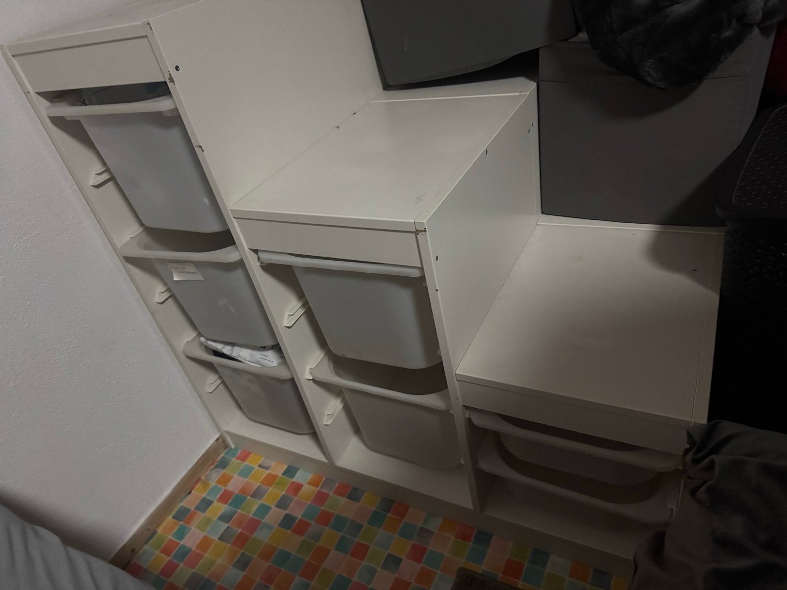 Een witte trofast opbergkast met bakken, Ophalen, Gebruikt