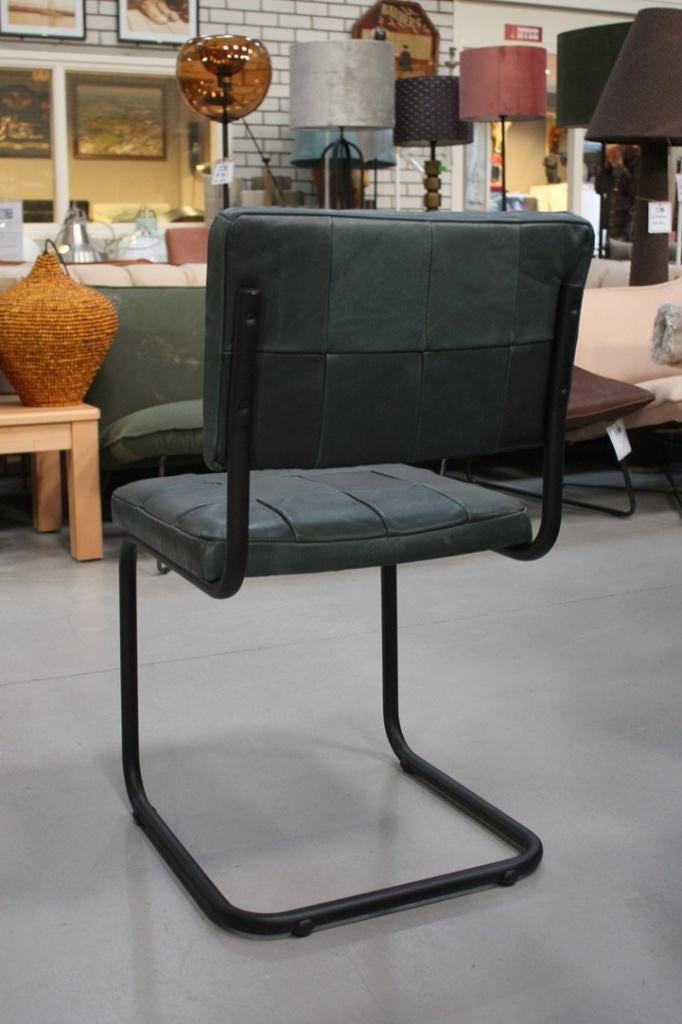 5 x eetkamerstoel Nelson Jess Design metaal leer sledestoel, Ophalen, Overige kleuren, Zo goed als nieuw, Vijf, Zes of meer stoelen