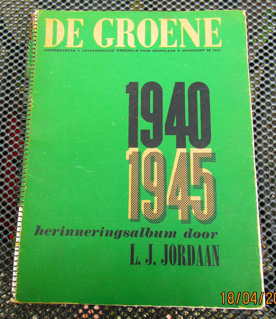 ** Geschiedenis - De Groene Amsterdammer - 1940-1945 **, Verzenden, L.j.Jordaan, 20e eeuw of later, Gelezen