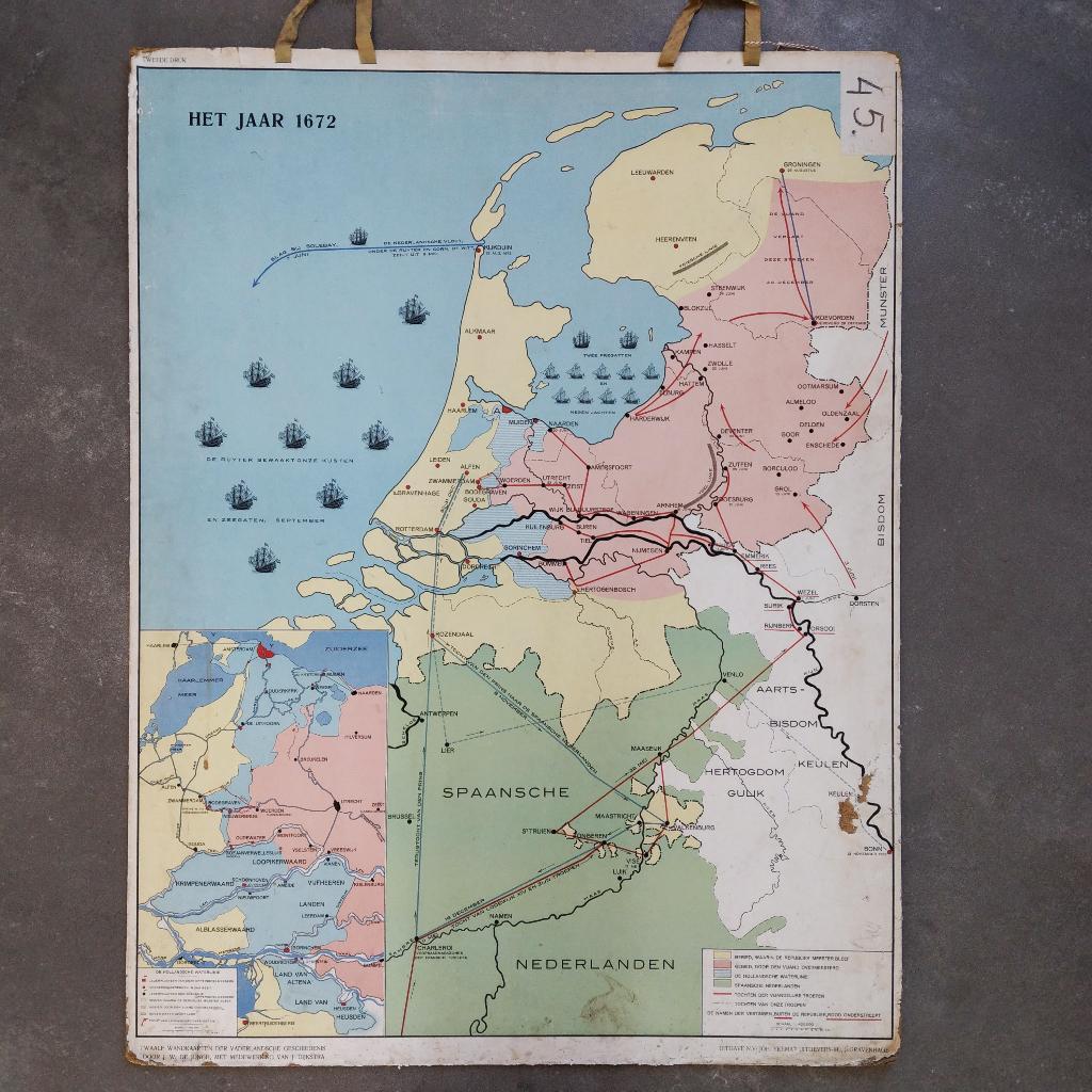 Wandkaart Het jaar 1672, Ophalen, Geschiedenis