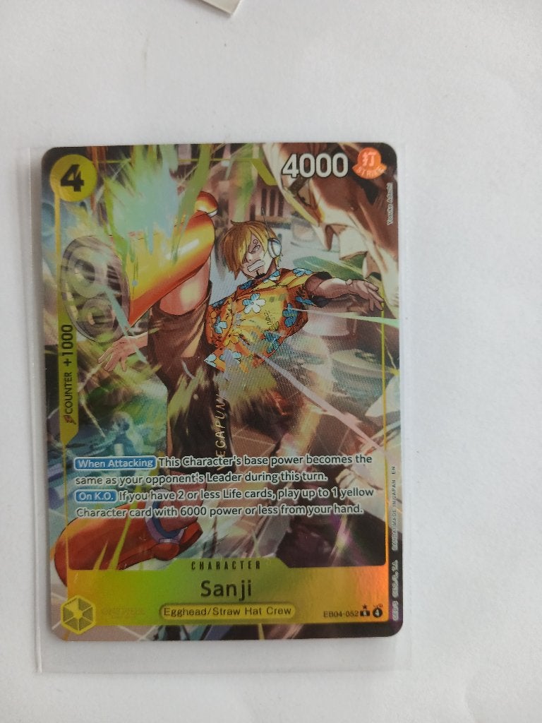 One Piece Card Game - Sanji (EBO4-052R ) - NM, Ophalen of Verzenden, Zo goed als nieuw, Losse kaart, Foil