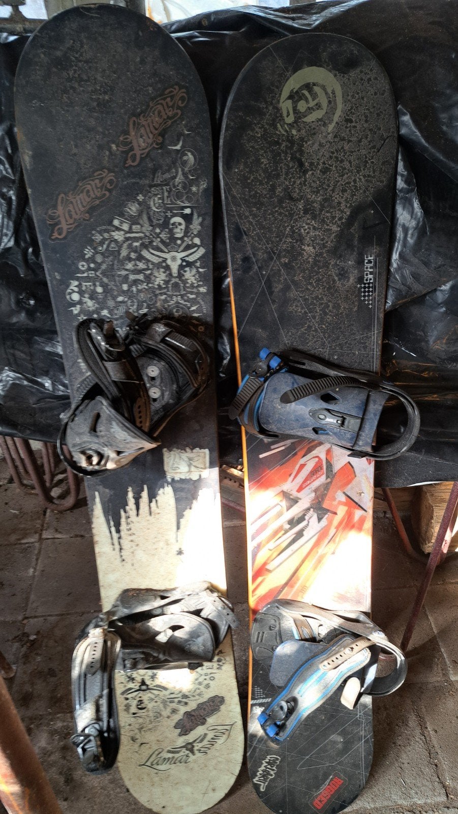 Lamar en Snowjam snowboards - Oude schuurvondst, Ophalen of Verzenden