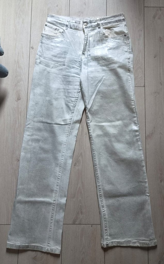Shoeby Witte Jeans met Metallic Glans - Maat 31, Maat 38/40 (M), Zwart, Ophalen of Verzenden, Zo goed als nieuw