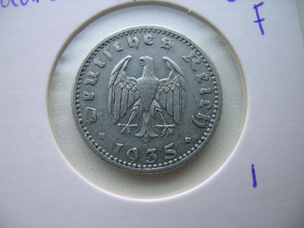 50 Reichspfennig 1935 F Duitsland, Postzegels en Munten, Munten | Europa | Niet-Euromunten, Ophalen of Verzenden, Duitsland, Losse munt