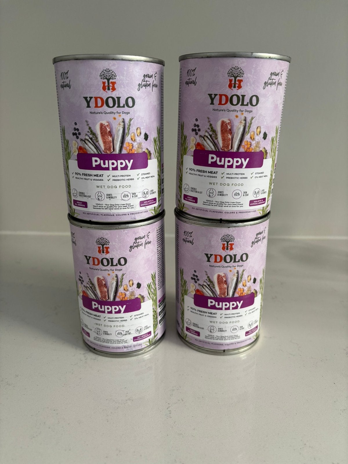 Ydolo Puppy natvoer - 4 blikjes THT maart 2028, Ophalen of Verzenden, Hond
