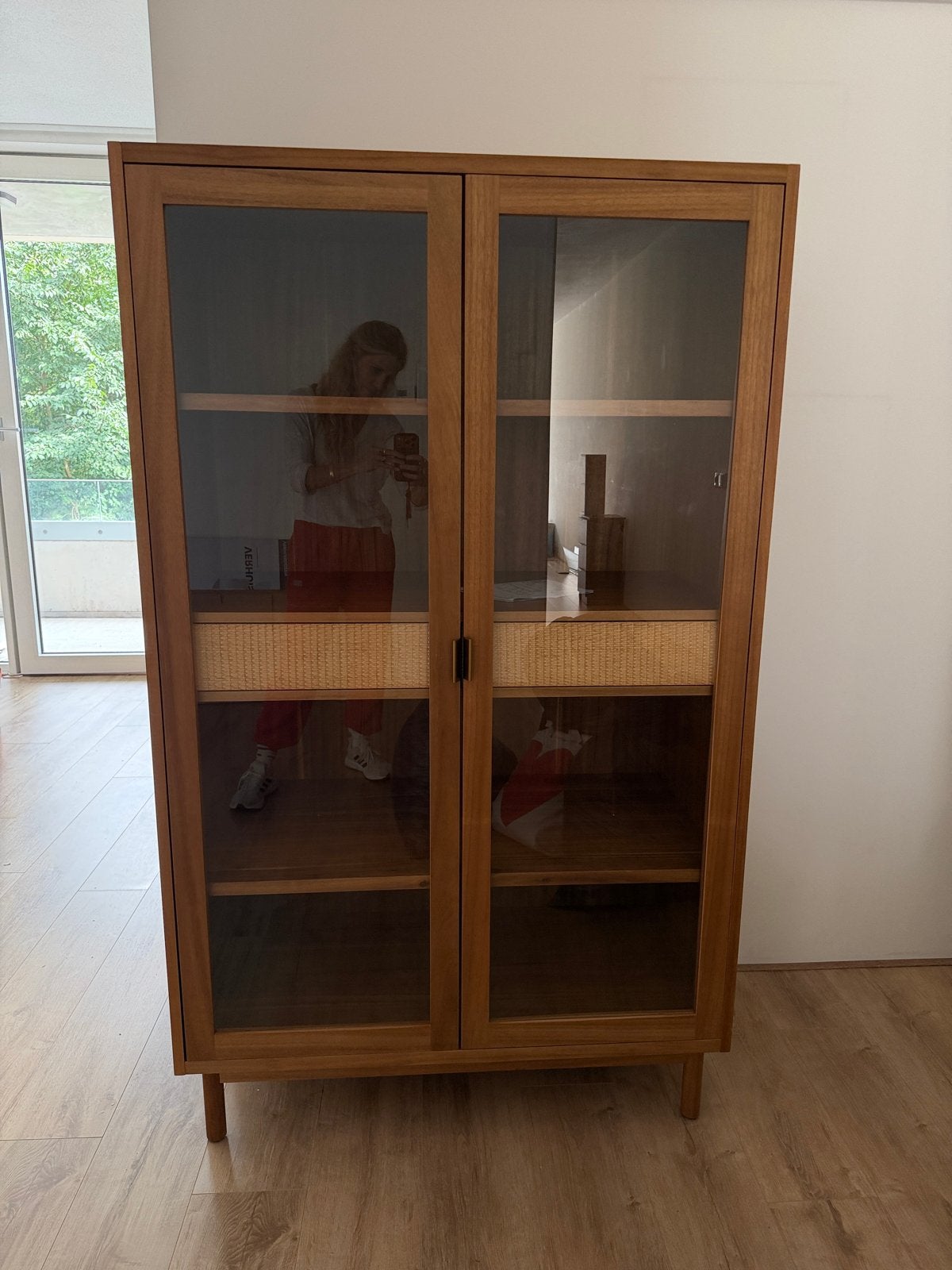 Maison du Monde houten vitrinekast, Ophalen, Nieuw, 150 tot 200 cm, Overige houtsoorten