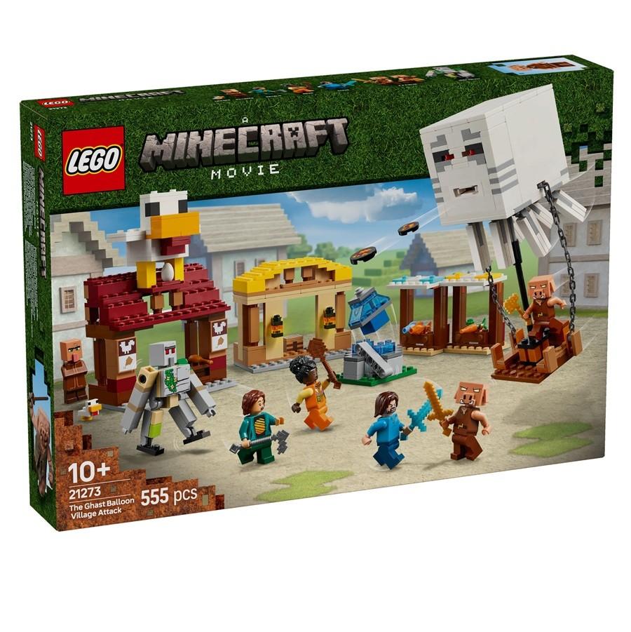 LEGO Minecraft 21273 De Ghast-Ballon Aanval op het Dorp, Kinderen en Baby's, Speelgoed | Duplo en Lego, Nieuw, Lego, Complete set