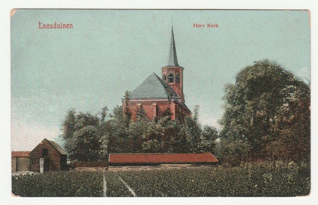 Loosduinen (Den Haag) - Herv Kerk, Ophalen of Verzenden, Voor 1920, Ongelopen, Zuid-Holland