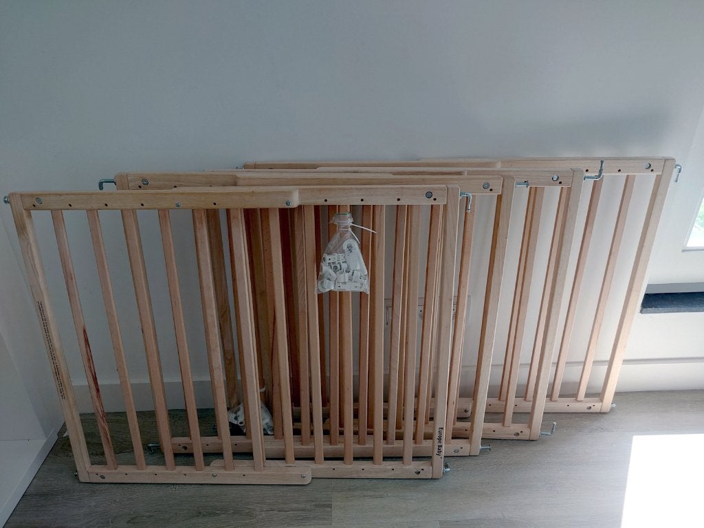4 houten traphekjes, Ophalen, Gebruikt, Schroefhekje, Hout